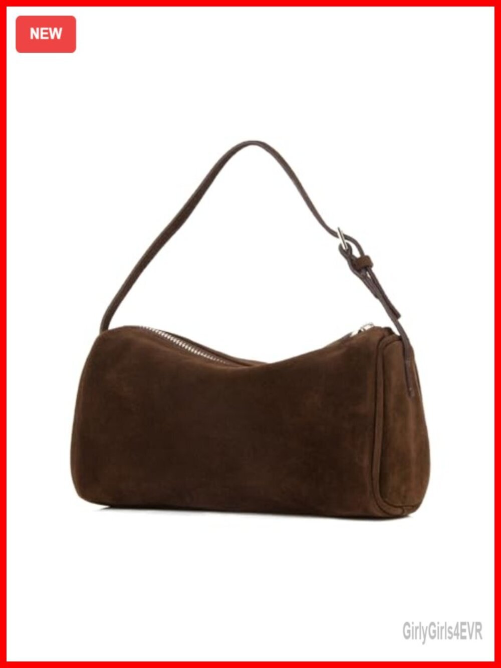 Premium Suede Leather Crossbody Hobo Bag Small Shoulder Purse